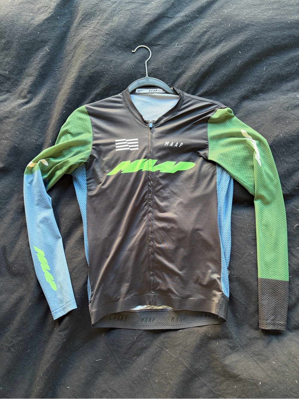 MAAP Men’s Black & Green Long Sleeve Cycling Jersey